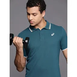 ASICS Pure Cotton Dual Tipping Polo Training T-shirt-picture-30