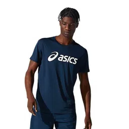 ASICS Silver Logo Printed Round Neck T-shirt-picture-19