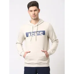 Asics Smoke Grey Regular Fit Graphic Print Hooded Sweatshirt-image-26
