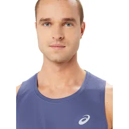 Asics Thunder Blue Regular Fit Gym Vest image 4