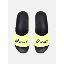 ASICS Unisex Lime Green & Black Brand Logo Print Sliders-picture-27