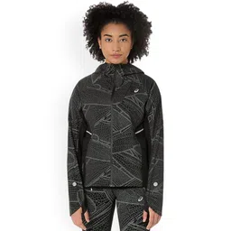 ASICS Women Hooded Abstract Lightweight Sporty Jacket image 1