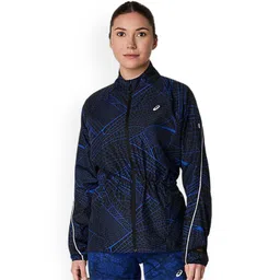 ASICS Women Mock Collar Solid Lightweight Sporty Jacket-picture-37