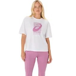 Asics Women's Brilliant White Training Core Spiral Graphic Relaxed T-Shirt-picture-11