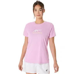 Asics Women's Light Ube & Brilliant White Women Court Tennis Graphic T-Shirt-picture-26
