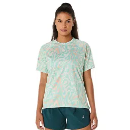 Asics Women's Oasis Green & Multi Color Road Lite-show Ss Top-picture-24