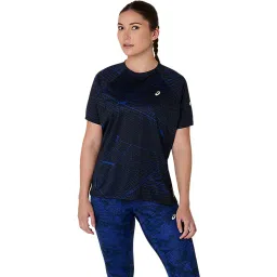 ASICS Women's Performance Black Dark Cobalt Road Lite-Show Top-picture-25
