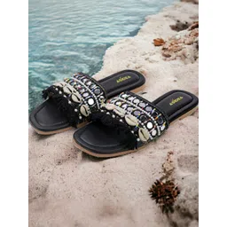 ASIDEA Women Embellished Handemade Open Toe Flats-picture-15