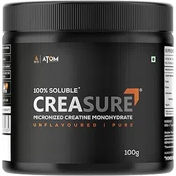AS-IT-IS ATOM Creasure® 100% Soluble Creatine Monohydrate, Micronised & Unflavored, Fast Recovery, Rapid Absorption, Supports Lean Muscle Growth, 33 Servings-image-15