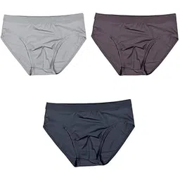 asjar Plain Cross Men's Ultra-Comfort Ice Silk Lycra Underwear (Pack of 3) (Color Multy) As Par Available | Size-XL |-picture-50