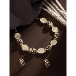 ASMITTA JEWELLERY Gold Plated Necklace And Earrings-picture-11