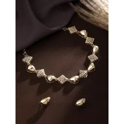 ASMITTA JEWELLERY Gold Plated Necklace And Earrings-picture-23