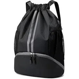Asmiwish Sports Drawstring Bag Backpack for Men & Women | Basketball Gym Bag with Dedicated Shoe Compartment, Large Waterproof Space for Gym, Travel & Sports-picture-32