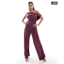 asos design Fallen Shoulder Wide-Leg Jumpsuit-picture-11