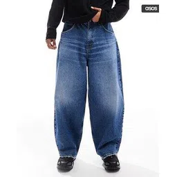 asos design Lightly Washed Oversized Balloon Jeans-picture-14