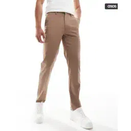 asos design Men Slim Fit Flat-Front Trousers-picture-33