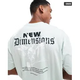 asos design Men Typographic Print Oversized Crew-Neck Cotton T-Shirt-picture-11