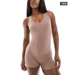 asos design Ribbed Cross-Back Seamless Unitard-picture-14