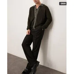 asos design Smart High-Waist Straight Leg Pleated Trousers with Pintucks-picture-46