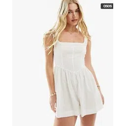 asos design Square-Neck Corset Playsuit-picture-27