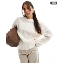 asos design Women Ribbed Relaxed Fit Crew-Neck Jumper-picture-11