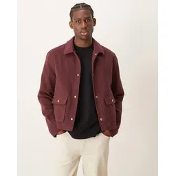 asos design Wool Look Cropped Harrington Jacket-picture-37