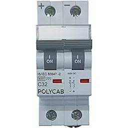 Aspa Solar DC MCB Polycab 32A 500V 2P Miniature Circuit Breaker-image-40