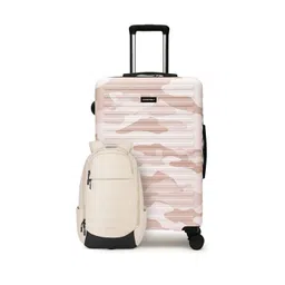Assembly Set Of 2 Camo Printed Back Pack & Trolley Bag-image-46