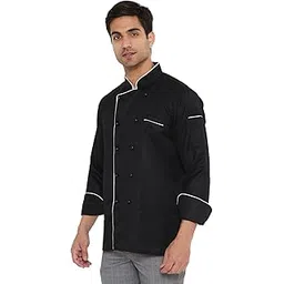 Associated Uniforms Full sleeve Chef Coat (Chef Jacket - Smart Fit) (S-36, BLACK)-picture-51