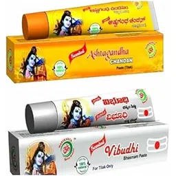 Astagandha Chandan Tika and Vibuthi Bhasmam Tika Paste - Set of Tubes (Combo Pack)-picture-32