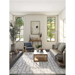 Asterlane Soft Rug For Living Room 4X6 Feet Off White Premium Collection Carpet For Living Room-picture-24