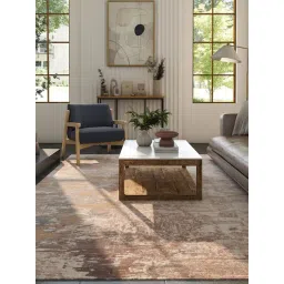 ASTERLANE Winter White & Soft Gray Polyester Abstract Carpet (6'6 x 9'6 ft)-picture-40