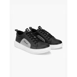 ASTEROID Men Black Colourblocked Sneakers image 3