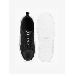 ASTEROID Men Black Colourblocked Sneakers image 4