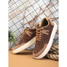 ASTEROID Men Colourblocked Suede Sneakers-picture-35