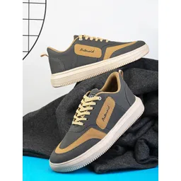 ASTEROID Men Colourblocked Suede Sneakers image 1