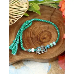 Asthetika Thread Elephant Evil Eye Rakhi with Roli Chawal-picture-13