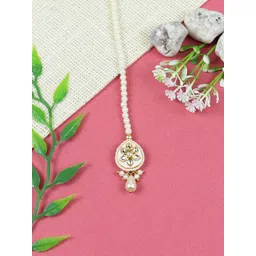 Asthetika Kids Girls Kundan Studded Maang Tikka-picture-23