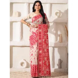 Astita Woven Design Zari Linen Blend Saree-picture-42