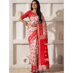 Astita Woven Design Zari Linen Blend Saree-picture-18