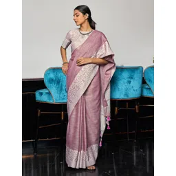 Astita Woven Design Zari Saree with Tassels-picture-36