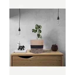 ASTRID Beige & Black Printed Jute Laundry Bag-picture-20