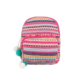 ASTRID Girls Pink & Blue Embroidered Cotton Backpacks-picture-16