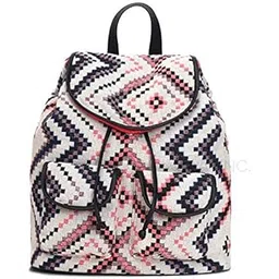 astrid Multicolor Cotton Girls Backpack With External Pockets In Front-picture-24