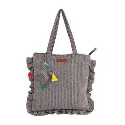 astrid Striped Tote Bag with Tassels Detail-picture-23