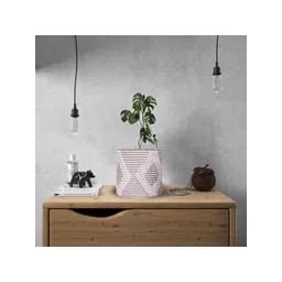 ASTRID White & Beige Self-Design Cotton Laundry Bag-picture-40