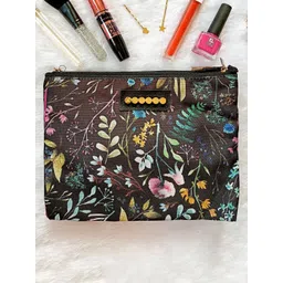 ASTRID Women Black and Pink Printed Multicompartment Makeup Pouch-picture-17