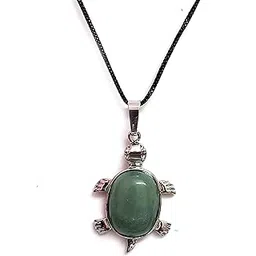 astroghar Green Aventurine Tortoise Shaped Crystal Pendant for Men & Women-picture-54