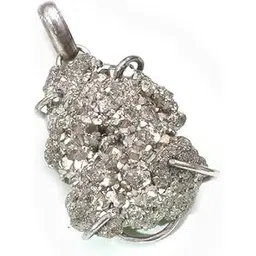 astroghar Natural Big Golden Pyrite Raw Uncut Uneven Chunk Crystal Pendant For Men And Women-picture-34