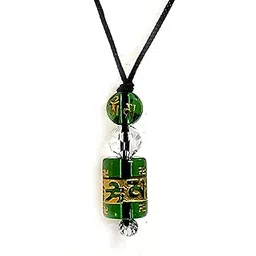 astroghar Tibetan Buddhist Auspicious Om Mani Padme Hum Engraved Lucky Charm Green Pendant For Men And Women-picture-13